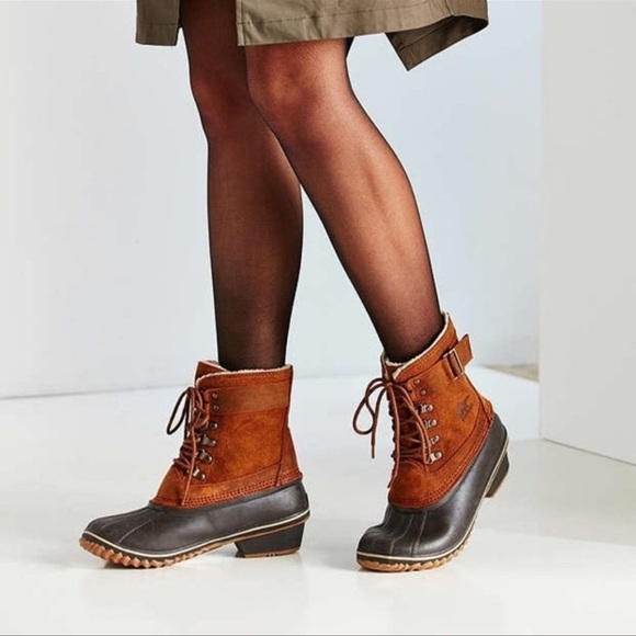 Sorel Brown Winter Fancy Lace II Fleece Lined Waterproof Boots Size 9 - Picture 1 of 13